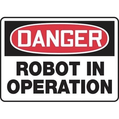 Accuform OSHA DANGER SAFETY SIGN ROBOT IN MEQM156VP MEQM156VP